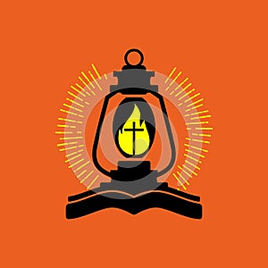 Church logo. God`s lamp