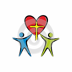 Church logo. Loving God. Unity in Christ