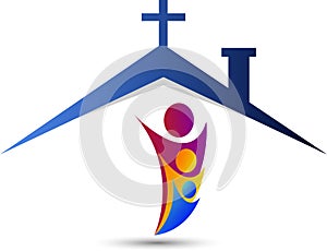 Church logo peaceful family and care