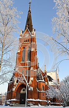 Church in Lulea city, north of Sweden photo
