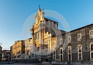 The church of Madonna del Carmine in Catania during a sunny afternoon