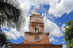 Church in main Park of EbÃÂ©jico, Antioquia, Colombia. photo