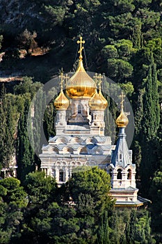 The Church of Mary Magdalene in Jerusalem, Israel. photo
