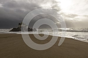 Church in the middle of the ocean photo