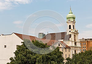 Church and monastery of St. Elizabeth in Bratislava, Slovakia.