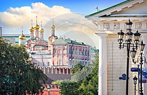 Church of the Moscow Kremlin, brick wall , Moscow