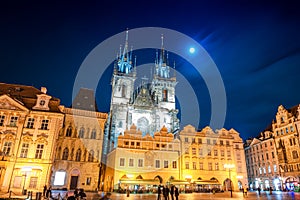 The Church of Mother of God before Tyn, Gothic Building and a Dominant Feature of the Old Town Square of Prague