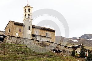 Church of mountain village of Saint-VÃ©ran, France