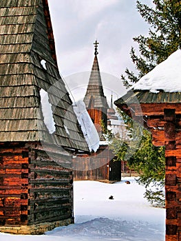 Church in the museum in Pribylina