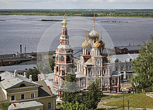 Church of the Nativity of Our Lady (Stroganov Church) in Nizhny Novgorod. Russia