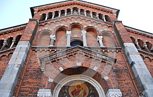 Church near the bridge over the River Adda in the city of Lodi in Lombardy (Italy)