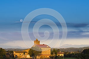 Church near the village of Cardedeu in Catalonia photo