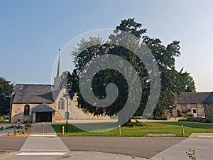 Church in the nice village of Saint Launeuc - Cotes d`Armor, Brittany