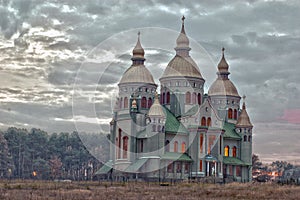 Church at night. photo