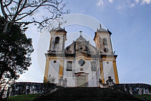 The Church Nossa Senhora das Merces is a Rococo Catholic church in Ouro Preto, Brazil. design by the Brazilian architect and sculp photo