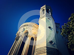 Church `Notre Dame de Fourviere Basilique` in Lyon