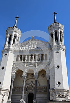 church of Notre Dame de Fourviere in Lyon in France