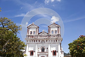 Church of Nuestra Senora del Carmen in Guatape, Colombia