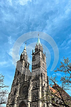 Church in Nuremberg. St. Lawrence church, Germany