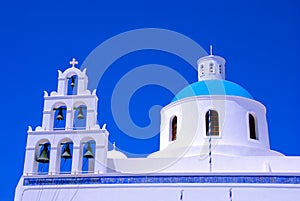 Church in Oia town on Santorini