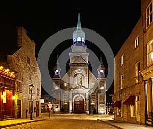 Church in old Montreal, Quebec, Canada