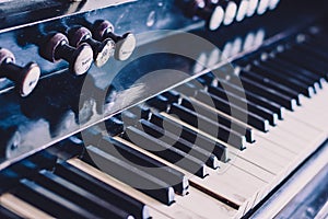 Church organ keyboard