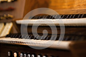 Church organ keyboard