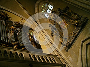 Church organ medieval interior sibiu