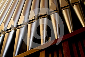Church organ pipes