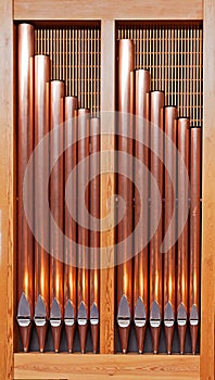 Church organ pipes