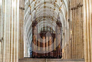 Church organ in York Minster