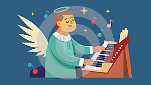 The church organists passion for music shines through as they enthusiastically play a upbeat version of Hark The Herald