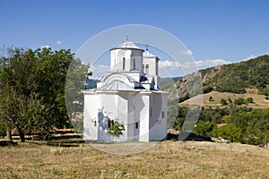 The church in the orthodox monastery Nova Pavlica in Serbia