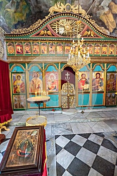 In the church of the Orthodox Sokolinsky monastery in Bulgaria