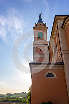 The church os St. Apollinaris in Castello di Serravalle, Valsamoggia, Emilia Romagna, Italy