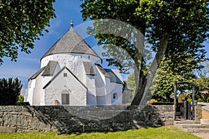 The church Osterlars Kirke on Bornholm