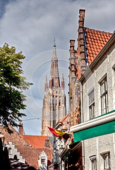 Church Our Lady and cityscape Bruges / Brugge, Belgium photo