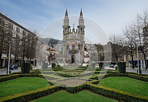 Church of Our Lady of Consolation and Santos Passos and Largo Republic of Brazil Garden - Guimaraes, Portugal