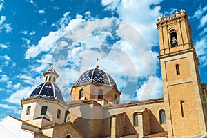 Church of Our Lady of Consuelo in Altea Spain. Nostra Senyora del Consol. Historic place.