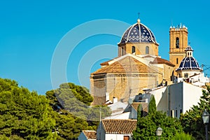 Church of Our Lady of Consuelo in Altea Spain. Nostra Senyora del Consol. Historic place.