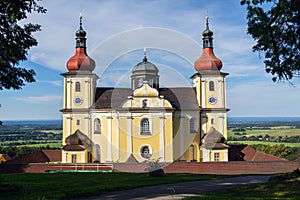Church of Our Lady of Good Counsel in Dobra Voda, Czech Republic, sunny summer
