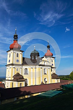 Church of Our Lady of Good Counsel in Dobra Voda, Czech Republic, sunny summer