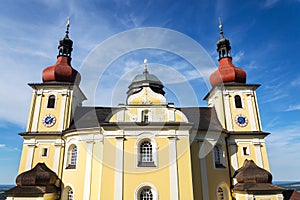 Church of Our Lady of Good Counsel in Dobra Voda, Czech Republic, sunny summer