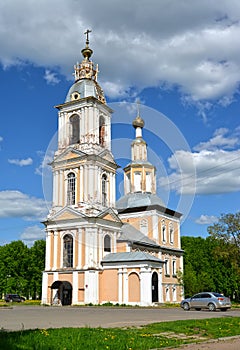 Church of Our Lady of Kazan the 18th century in summer day. Uglich, Yaroslavl region