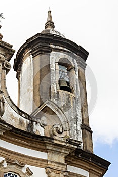 Church of Our Lady of Mount Carmel, built in 1813, one of icons of brazilian baroque architecture. Ouro Preto, Minas Gerais,