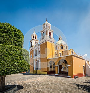 Church of Our Lady of Remedies at the top of Cholula pyramid - Cholula, Puebla, Mexico