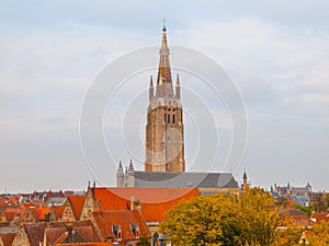 Church of Our Lady tower in Bruges