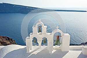 Church overlooking Aegean Sea.