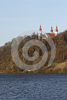 Church Overlooking Lake