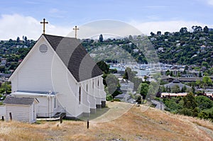 Church overlooking Tiburon California